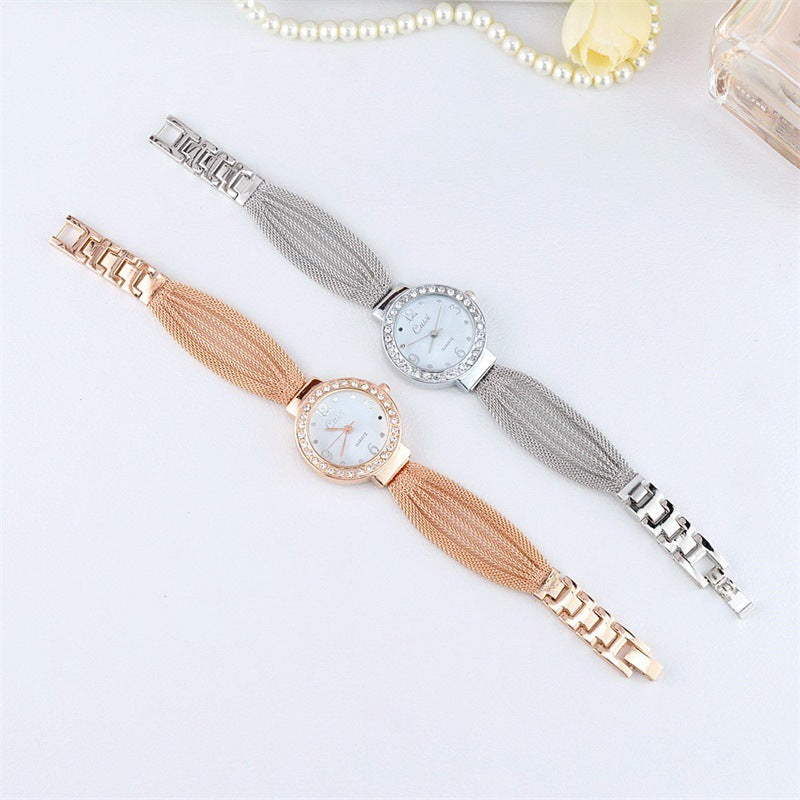 Gold mesh belt fashion women's watch
