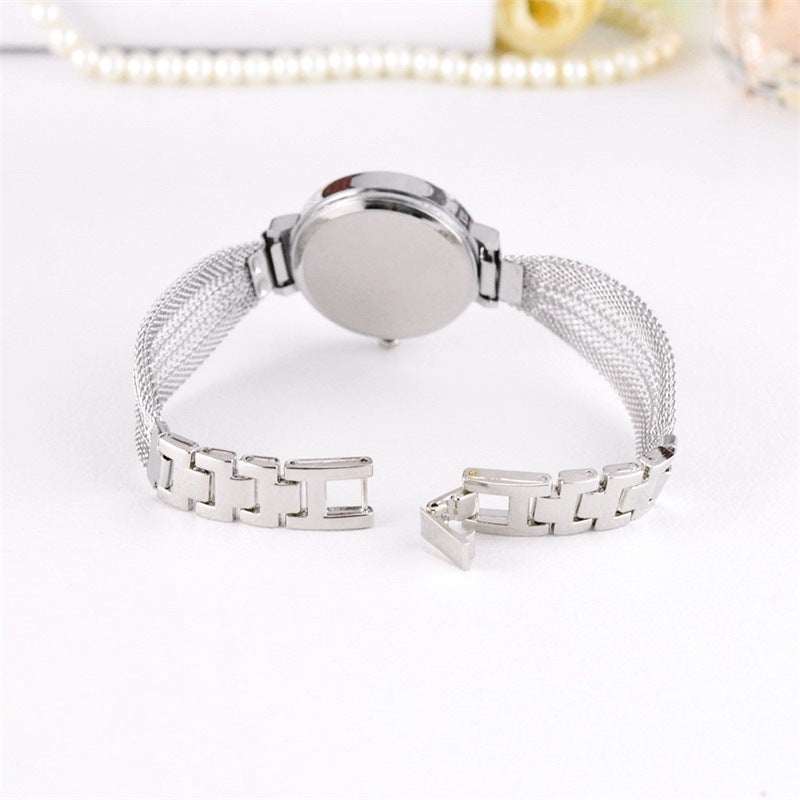 Gold mesh belt fashion women's watch