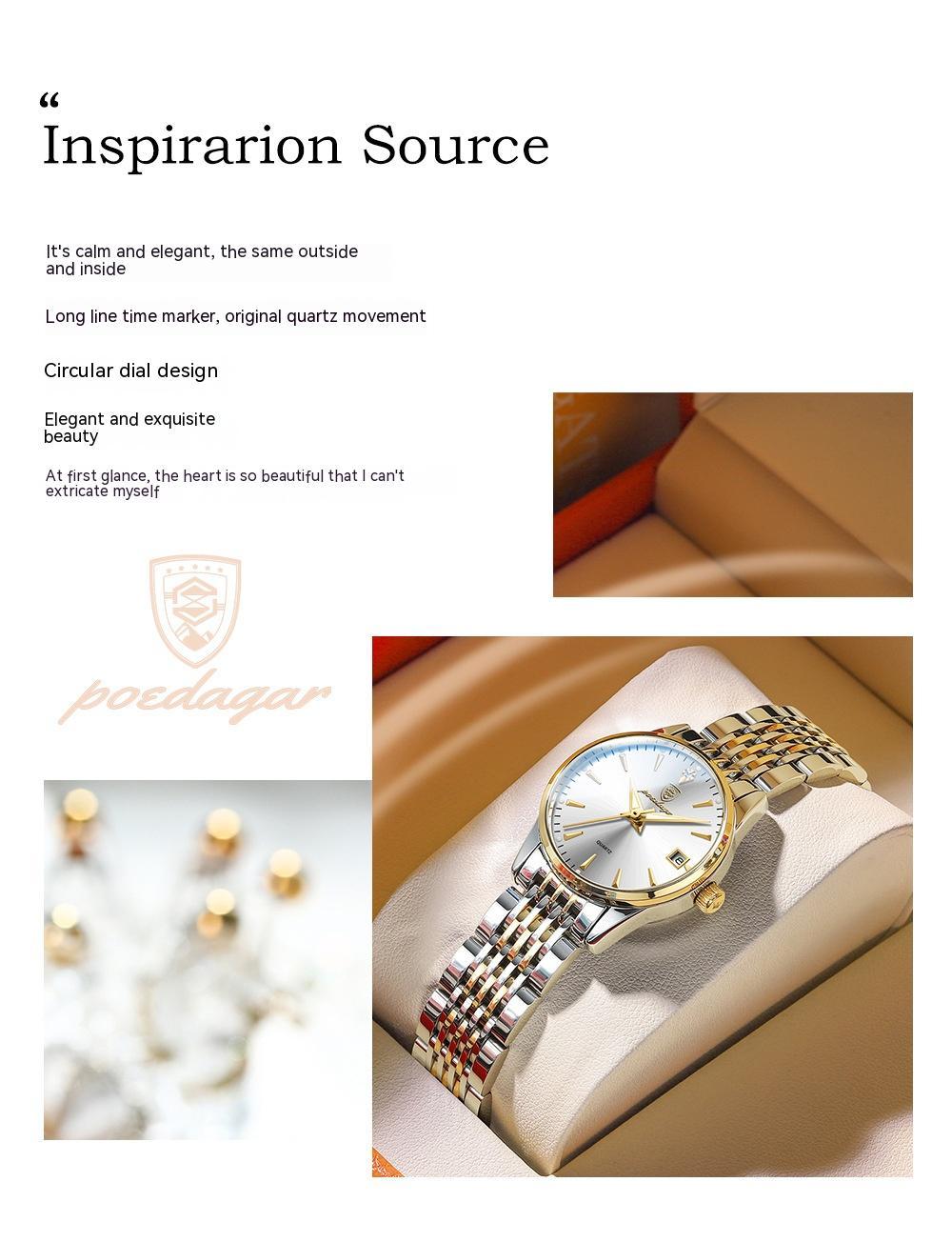 Waterproof Luminous Ultra-thin Women's Watch Casual Quartz